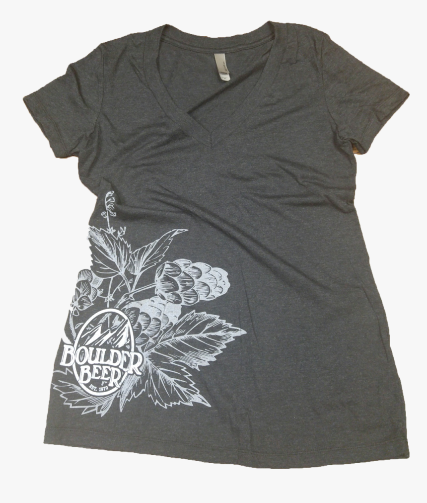 Charcoal Ladies Vines V Neck, HD Png Download