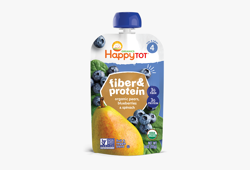 Pears, Blueberries & Spinach 
 Class Fotorama Img - Happy Tots Pouches, HD Png Download