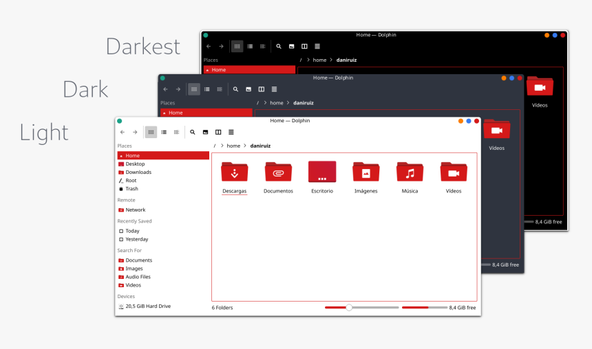 Flat Remix Gtk Kde Theme - Flat Remix Gtk3, HD Png Download
