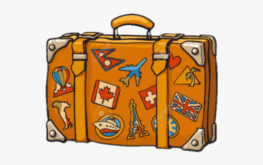 #maleta - Hand Drawn Retro Style Travel Suitcase, HD Png Download