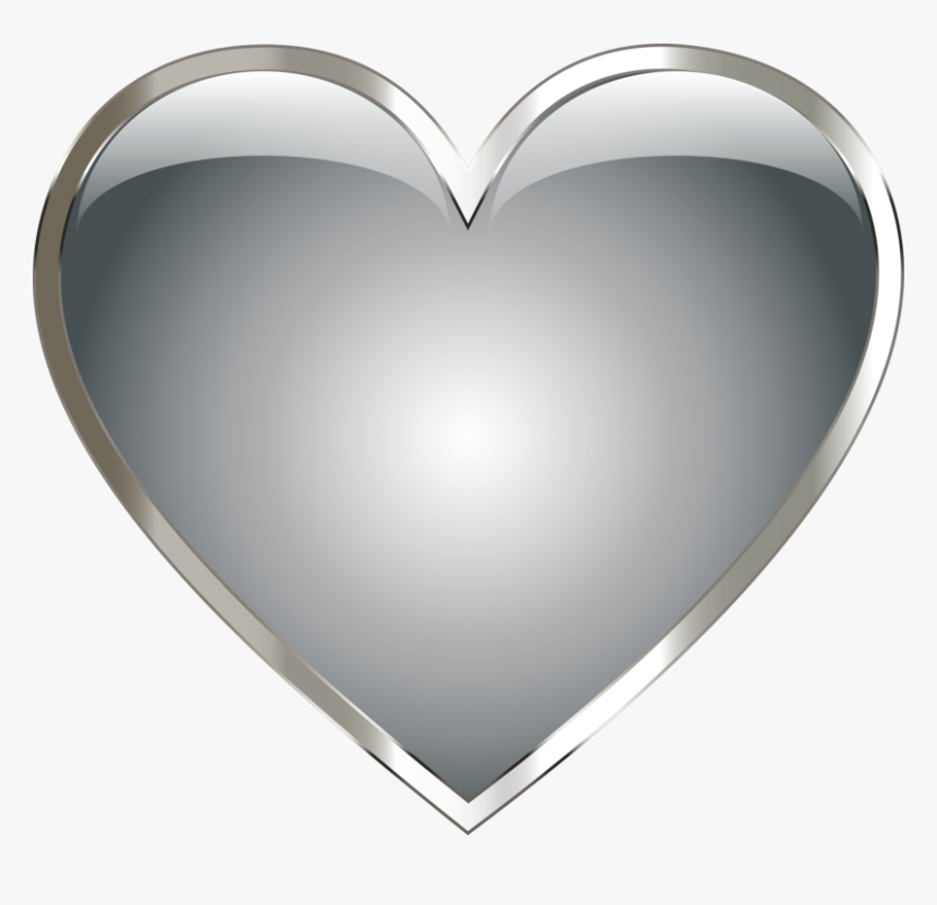 Heart,organ,steel - Silver Heart Clipart, HD Png Download