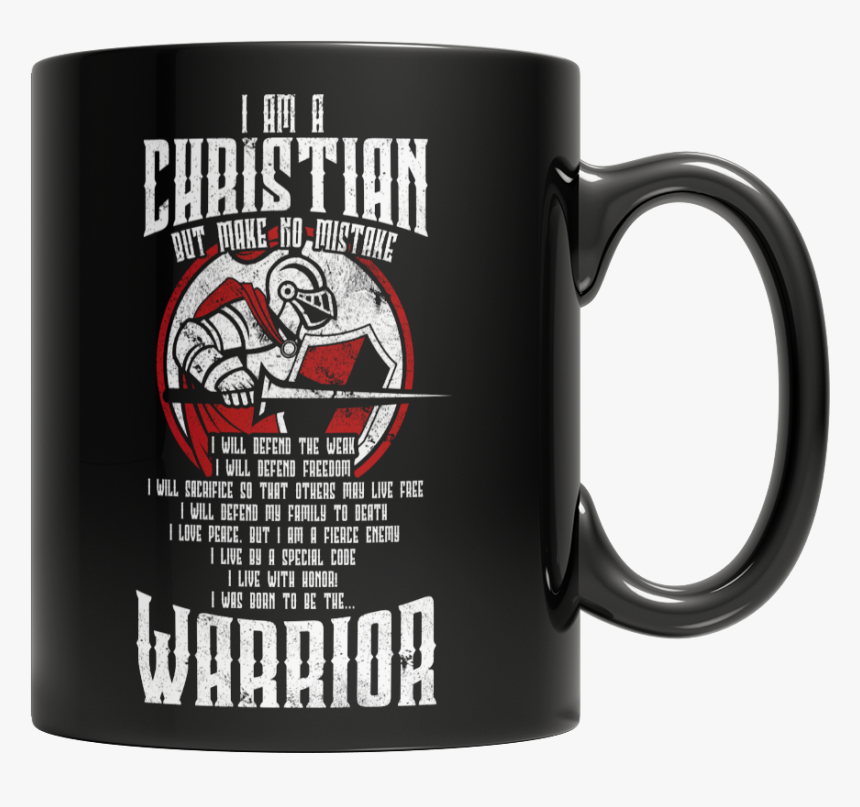 Christian Warrior Black Mug - Mug, HD Png Download