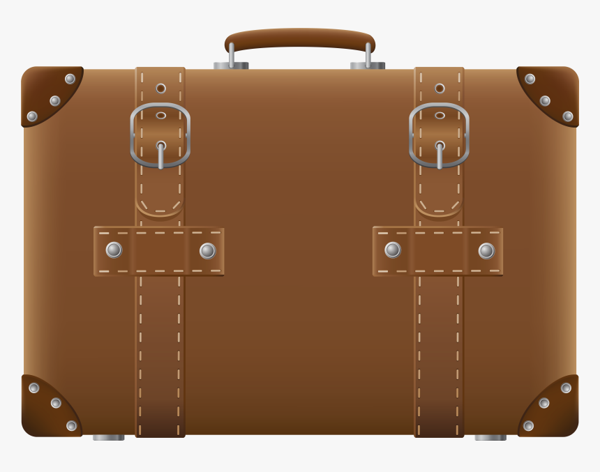 Brown Suitcase Png Clipart Picture - Mala Antiga Vetor, Transparent Png