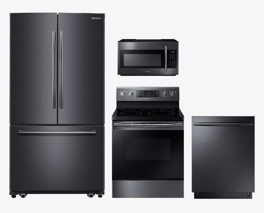 Samsung 4 Piece Kitchen Package Black Stainless Steel, HD Png Download
