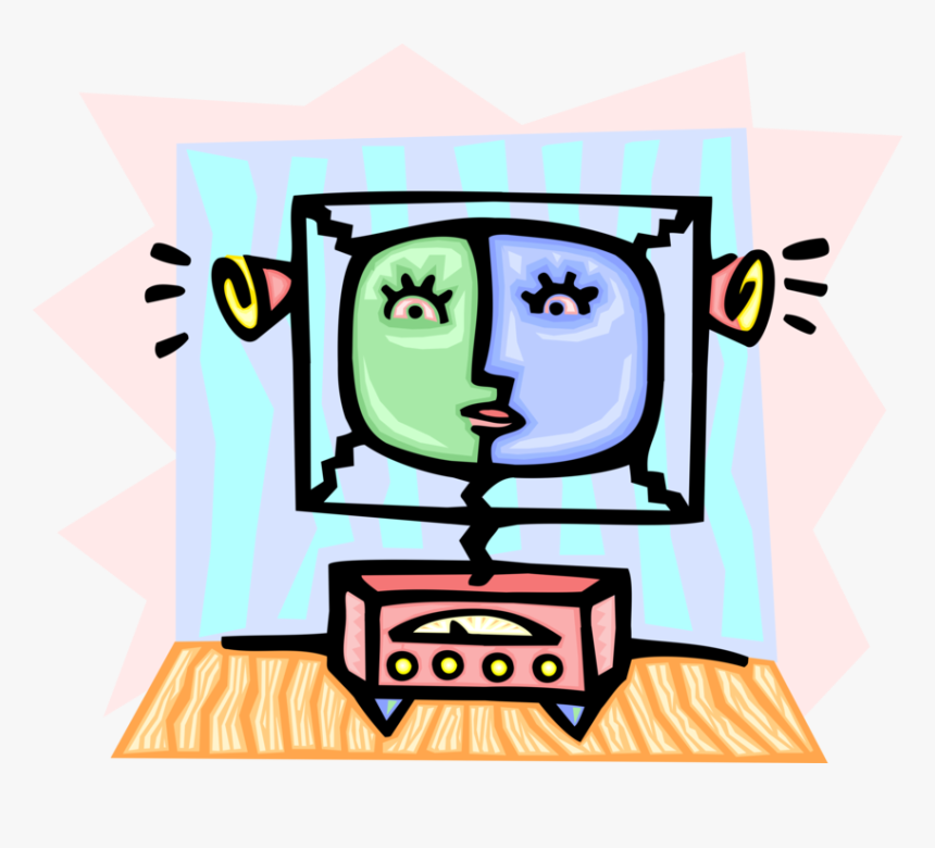 Vector Illustration Of Futuristic Television Or Tv, HD Png Download