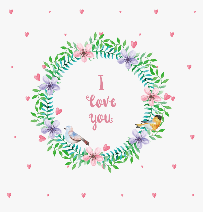 Clipart Black And White Download Watercolor Painting - Fundo Com Coroa De Flores, HD Png Download