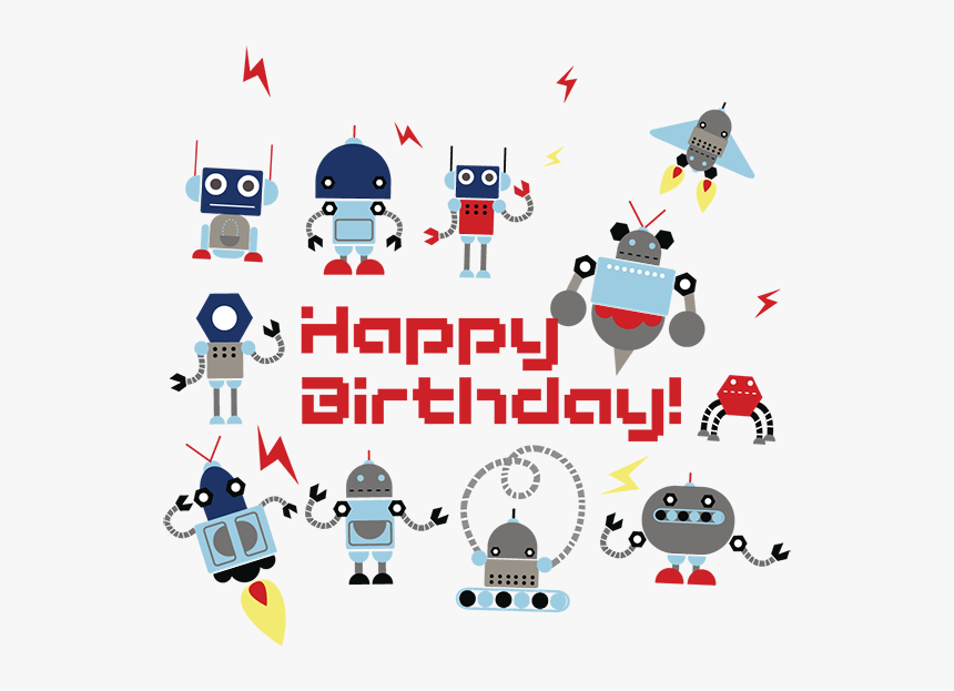 Kids Birthday Party Robotics For Kids - Happy Birthday Robotics, HD Png Download