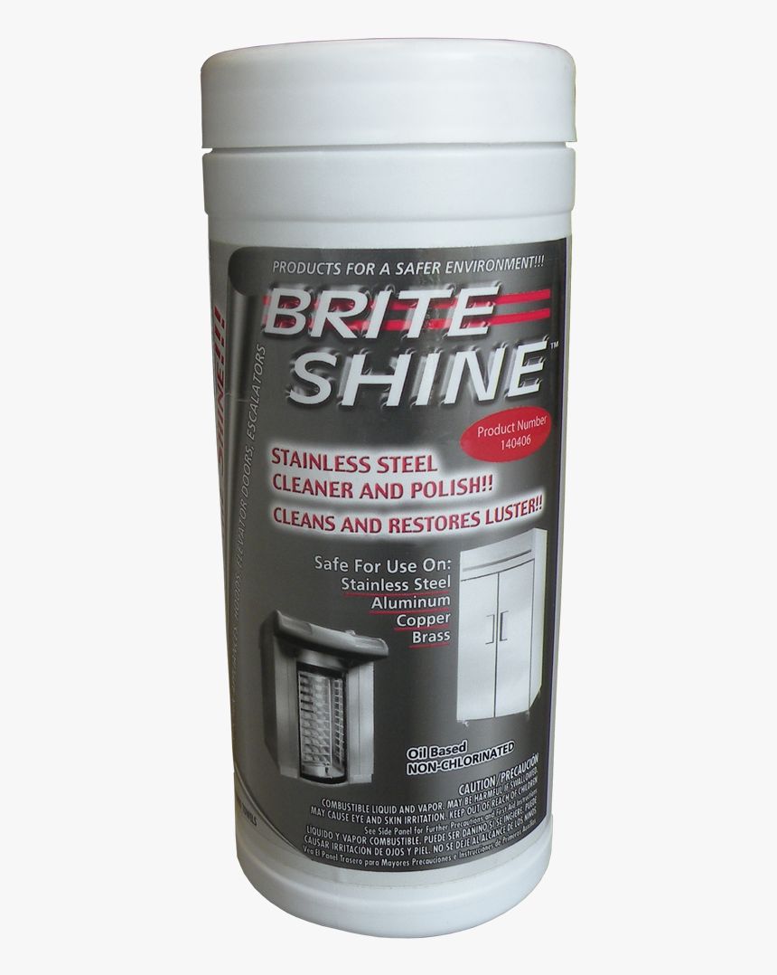 Brite Shine Stainless Steel Cleaner And Polish Wipes - Tread, HD Png Download