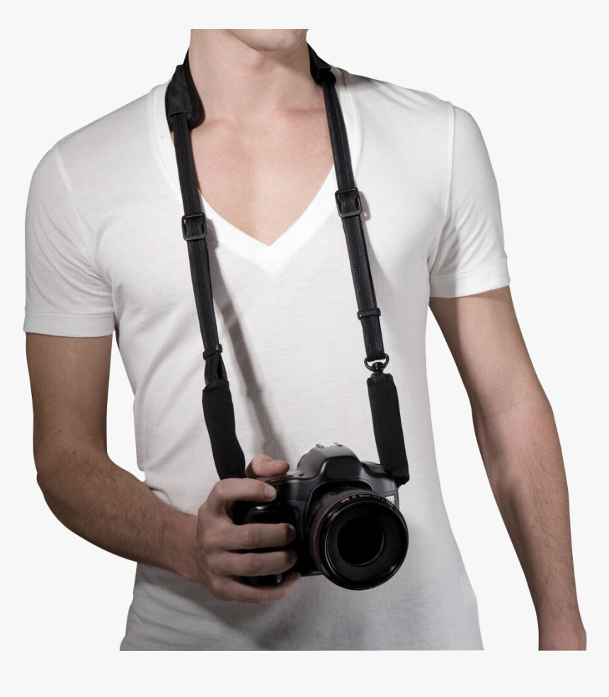 Camera Strap Around Neck , Png Download - Camera Strap Around Neck, Transparent Png