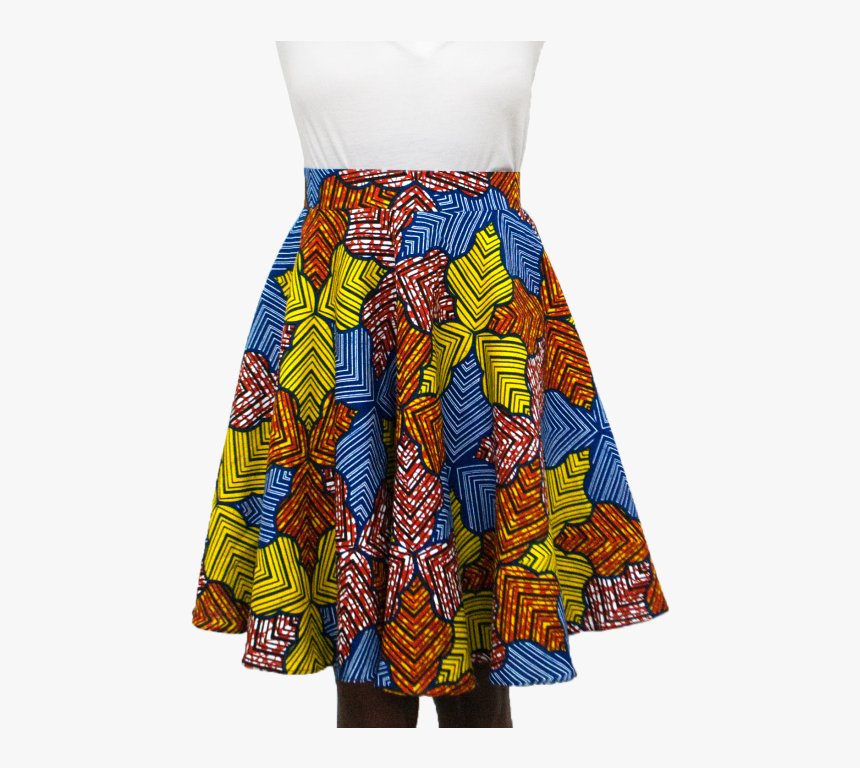 Printed Circle Skirt - Day Dress, HD Png Download