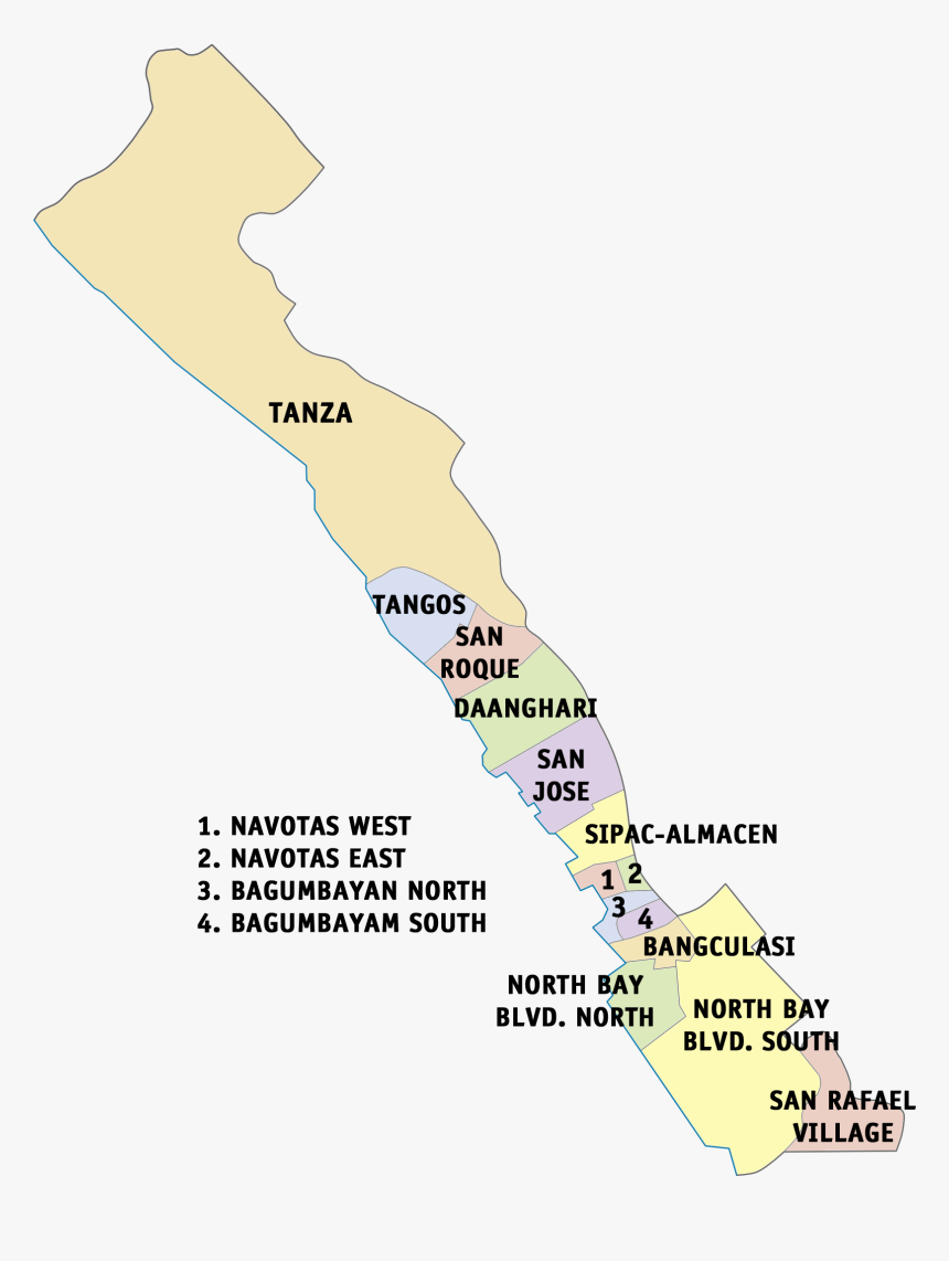 Ph Fil Navotas Barangays - Mapa Ng Navotas, HD Png Download