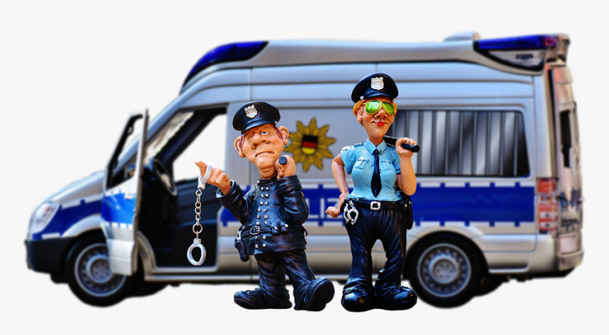 Police, Police Officers, Police Check - Captain In Police Car Cartoon, HD Png Download