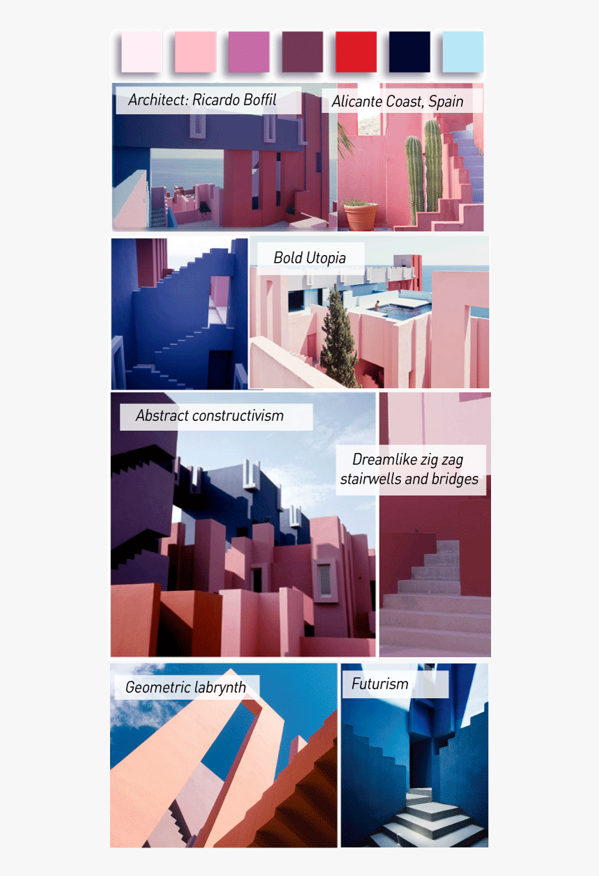 La Muralla Roja Mood Board - La Muralla Roja Spain, HD Png Download