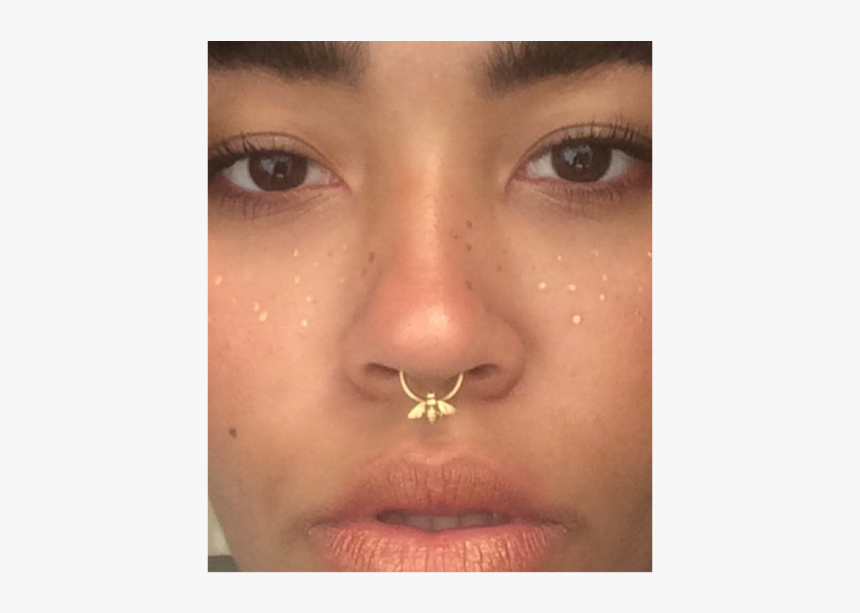 Gold Bee Septum Ring, HD Png Download