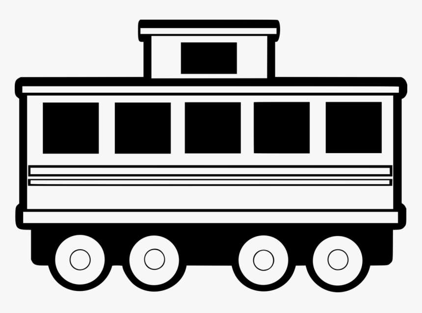 Motor - Train Car Clipart Black And White, HD Png Download
