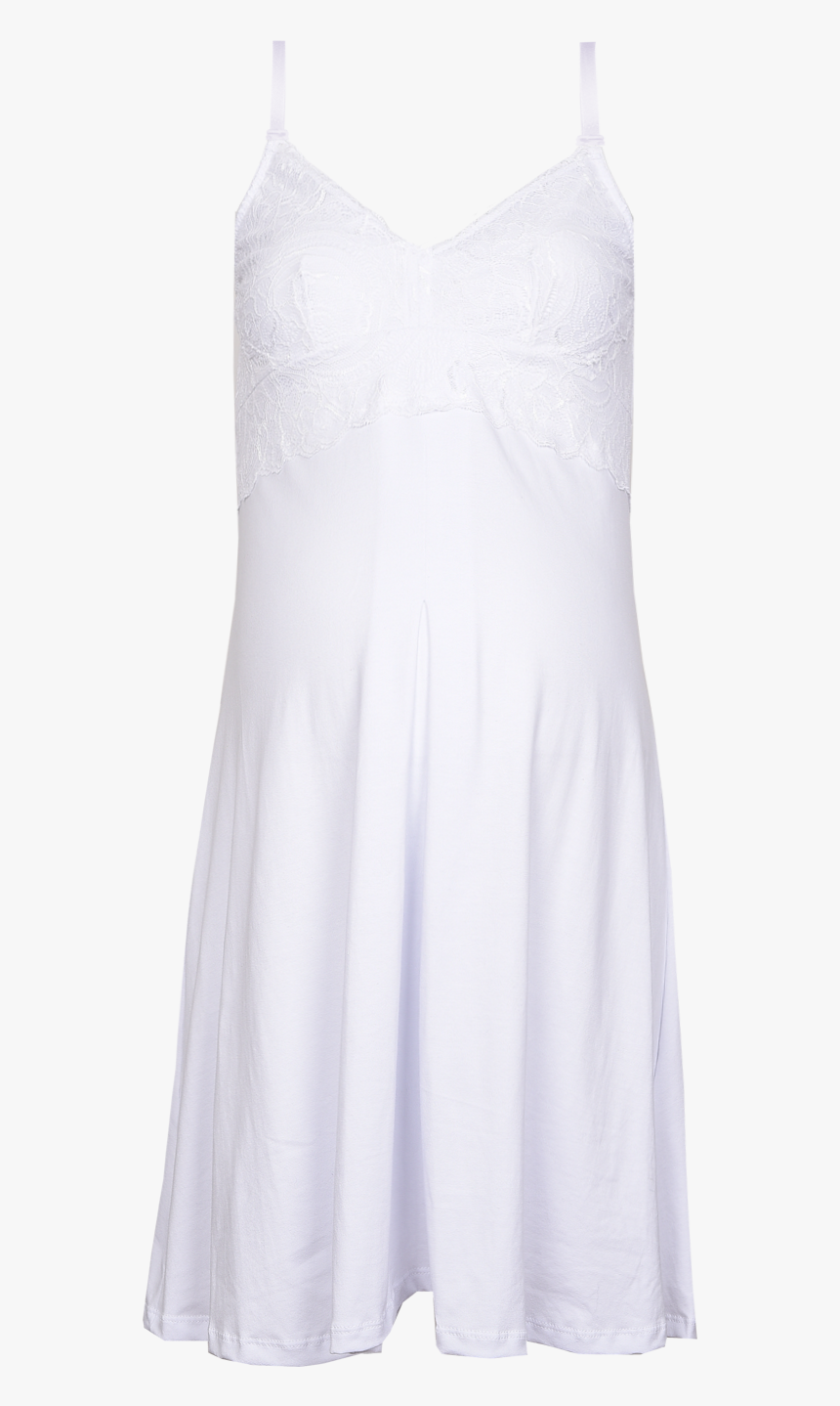 Cb7b Camisón Rocio Algodón Y Encaje Blanco, HD Png Download