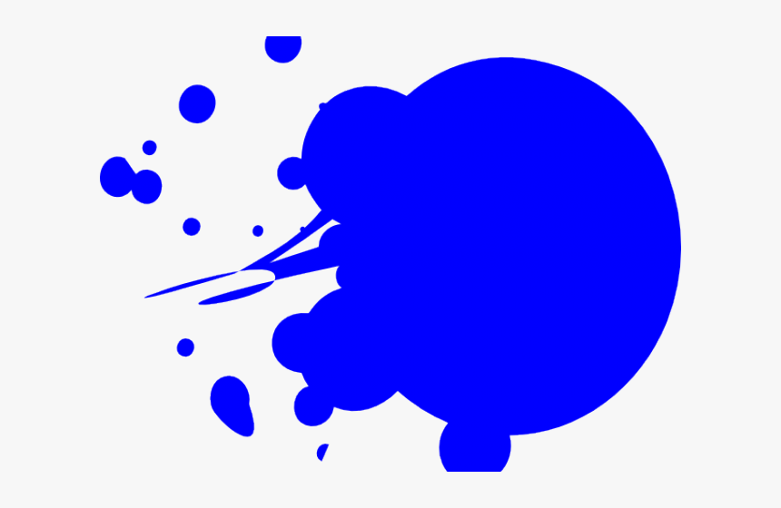 Dots Clipart Splotch - Blue Paint Splash Clipart, HD Png Download