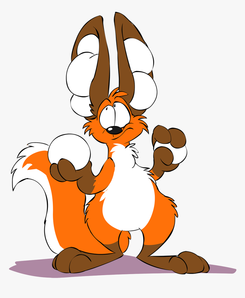Snowball Fight, With Extra Ears - Cartoon, HD Png Download