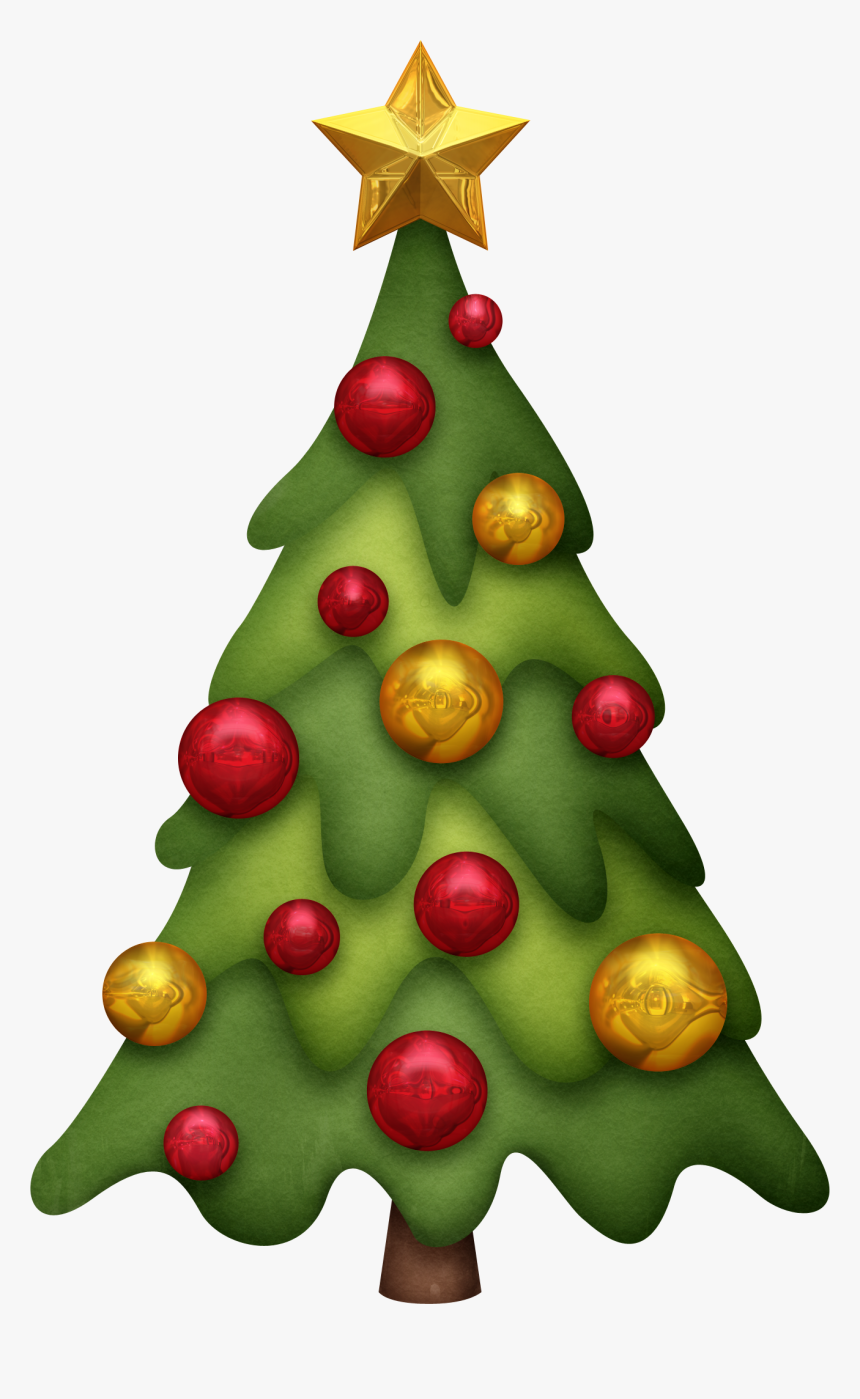 Christmas Tree Png - Dibujo De Navidad A Color, Transparent Png