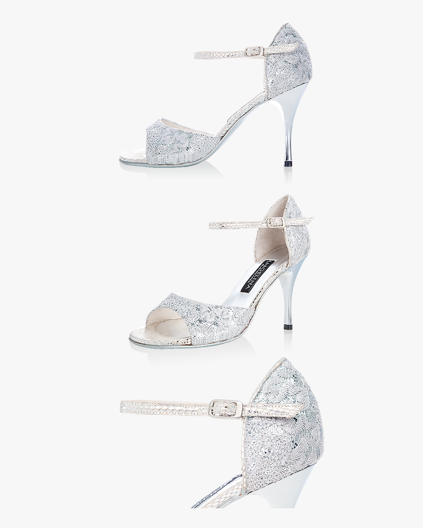 Tbr 430 Pp Encaje Lame Plata - Basic Pump, HD Png Download