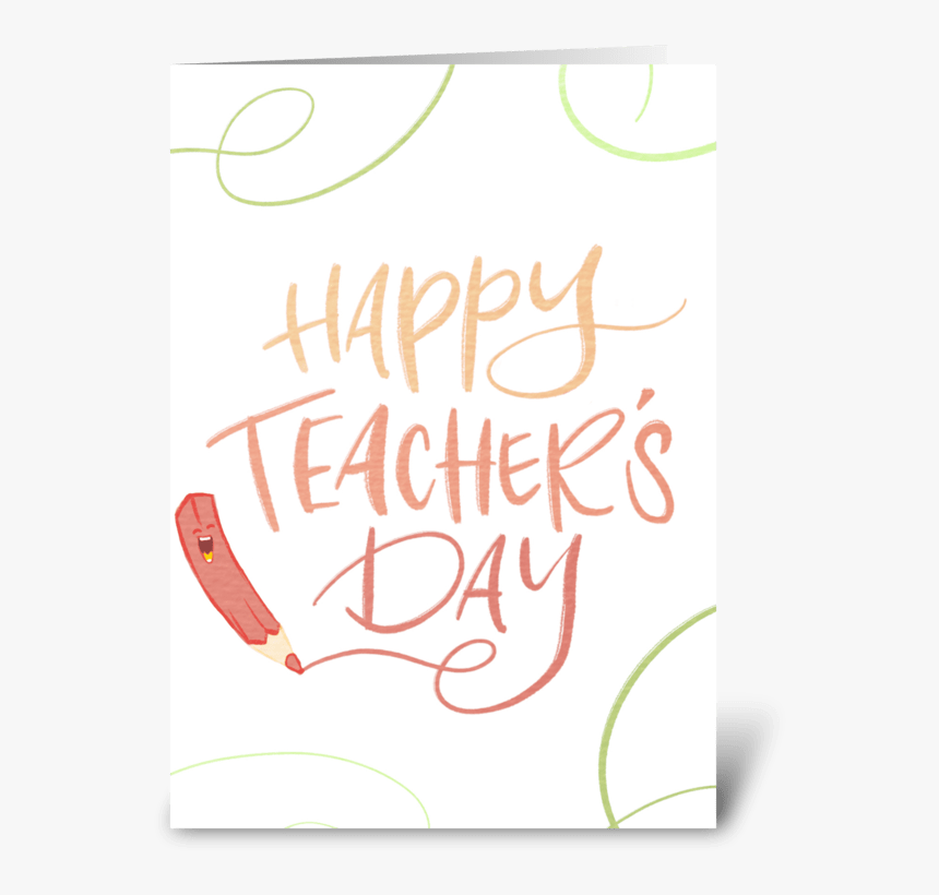 Happy Teacher S Day Greeting Card - Calligraphy, HD Png Download