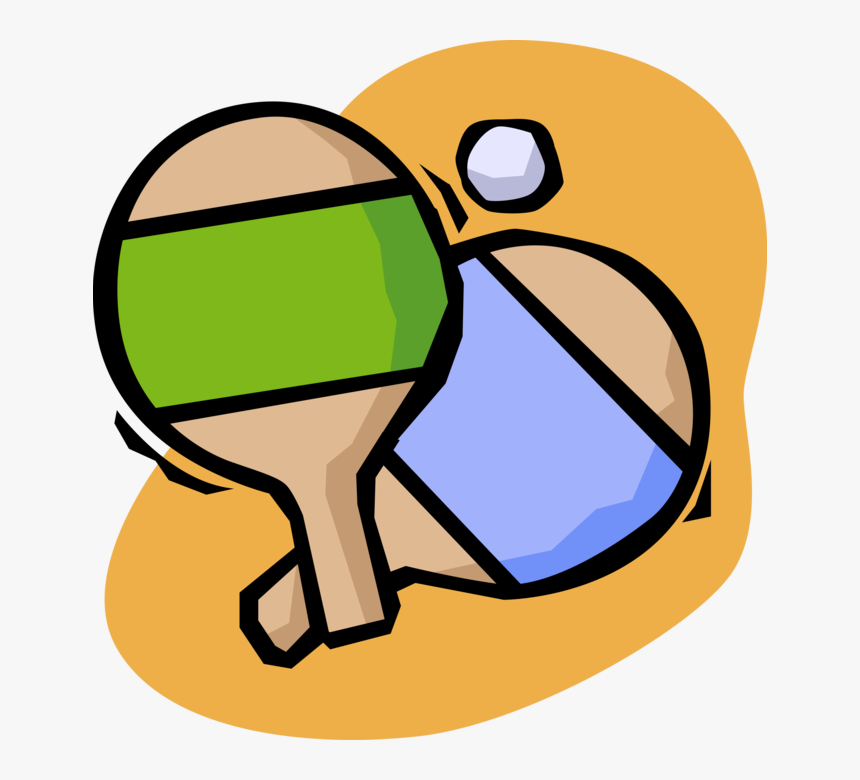 Vector Illustration Of Game Of Table Tennis Ping Pong, HD Png Download