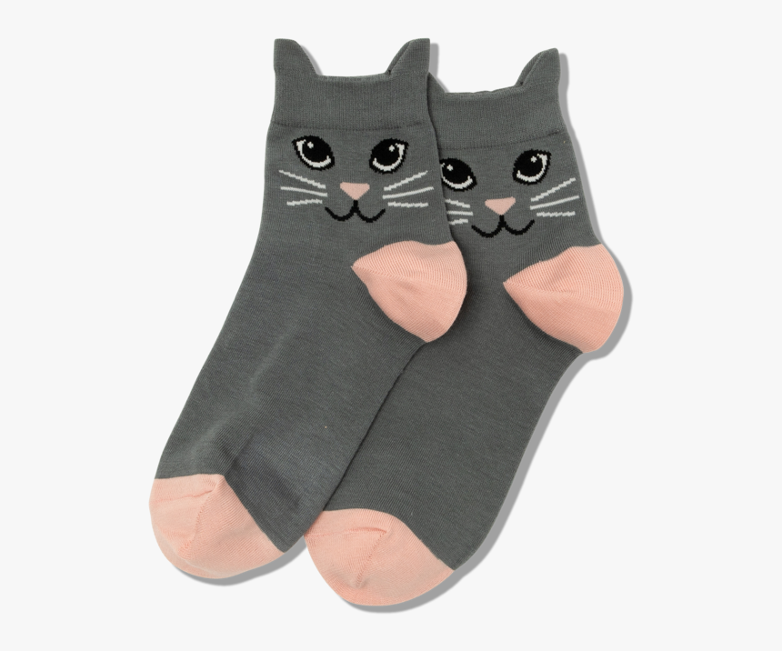 Women S Cat Ears Anklet Socks 
 Class Slick Lazy Image - Black Cat, HD Png Download