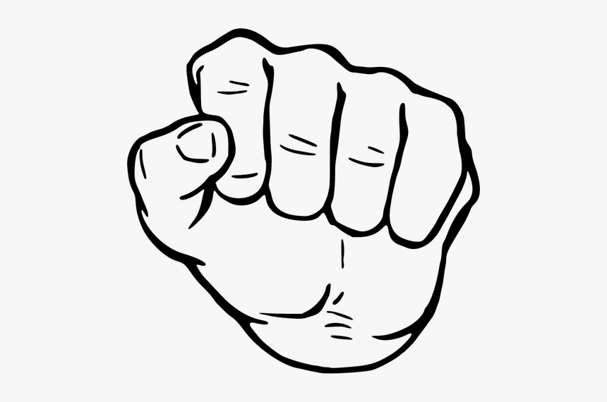Fist Symbol - Hands In Handcuffs Drawing, HD Png Download