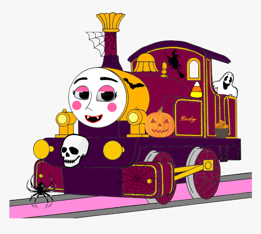 Lady With Halloween Decorations - Thomas The Tank Engine Love, HD Png Download