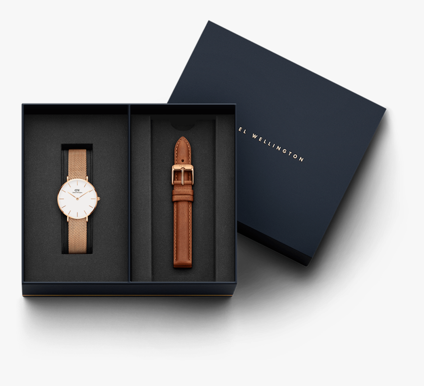Classic Petite Melrose 32 Mm Rose Gold Classic Petite - Daniel Wellington Bracelet White, HD Png Download