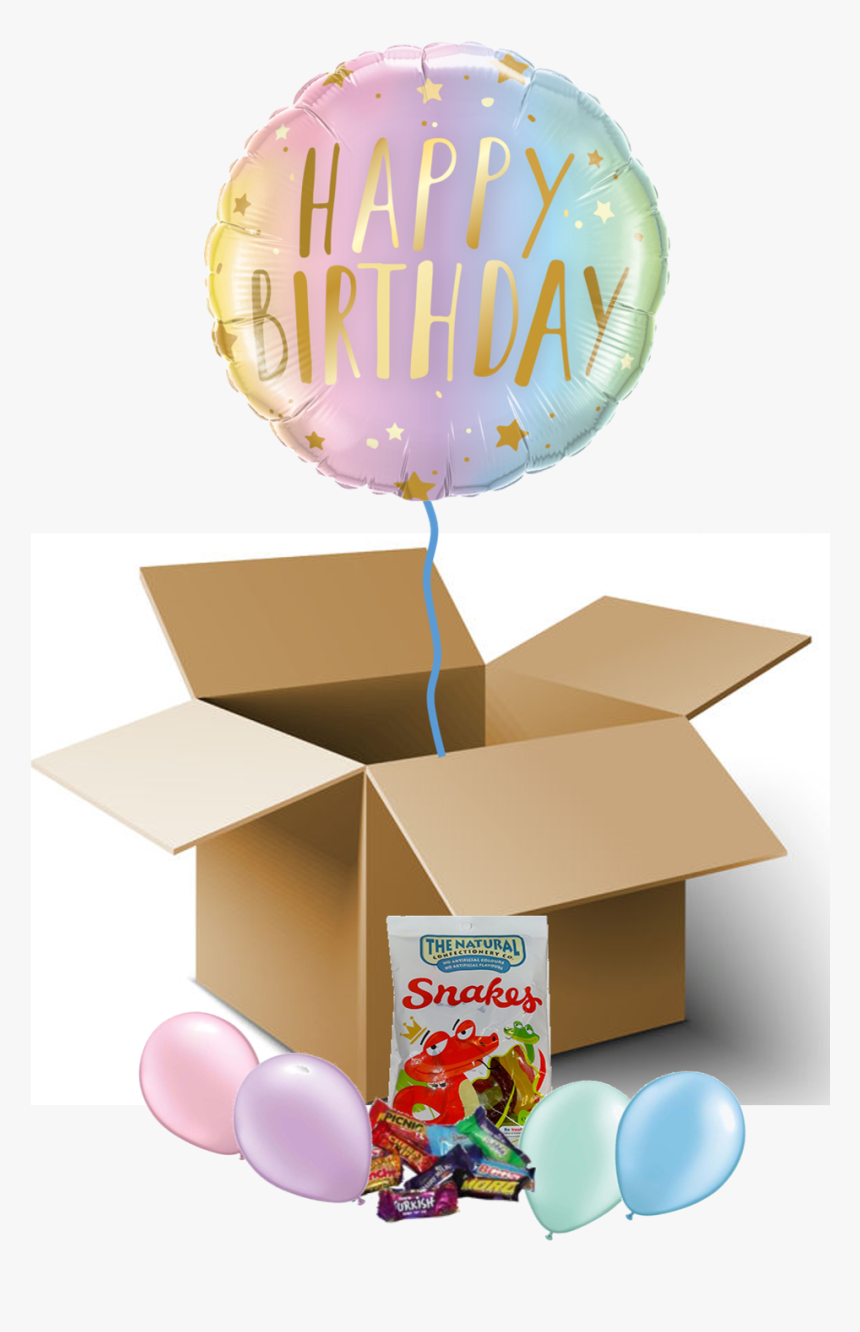 Pastel Balloons Png -gold / Pastel Happy Birthday Balloon - Gold Happy Birthday बलून, Transparent Png