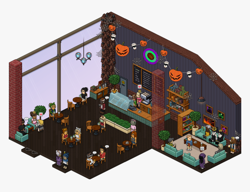 Background Café Habbo, HD Png Download