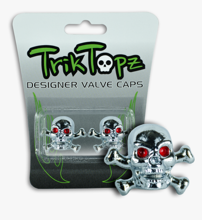 Trik Topz Skull & Bones Valve Caps, HD Png Download