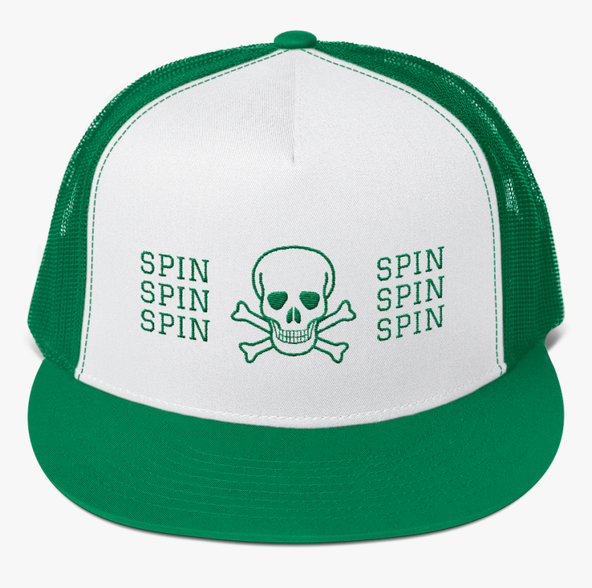 Image Of Spin Skull Trucker Hat Green - Make Frogs Straight Again, HD Png Download