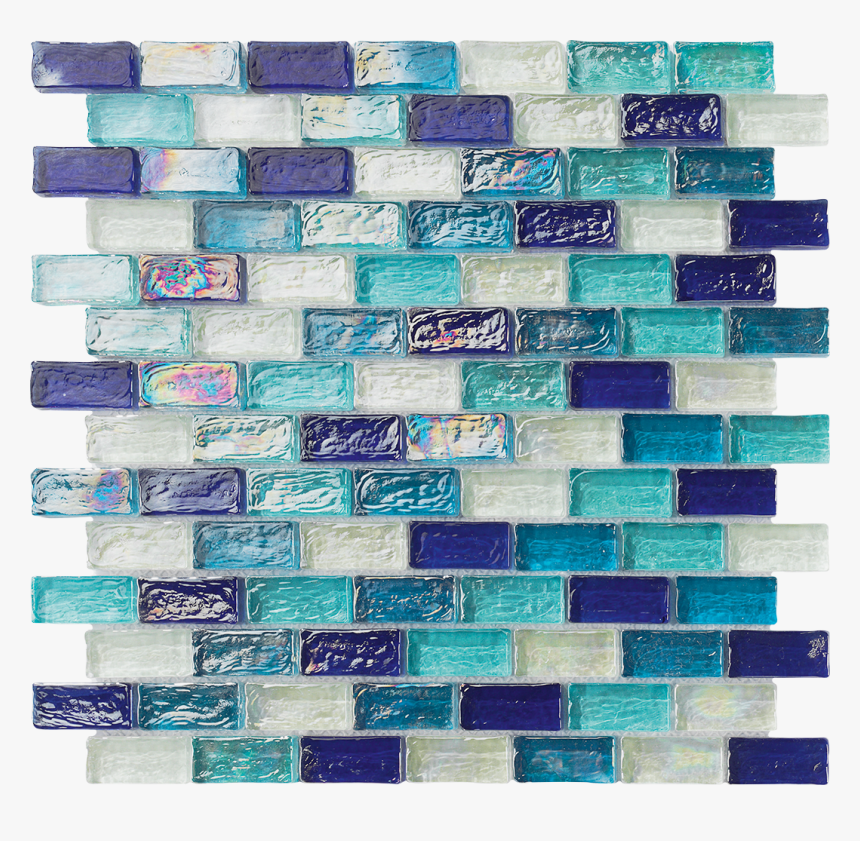 Iridescent Pool Glass Tile Aqua, HD Png Download
