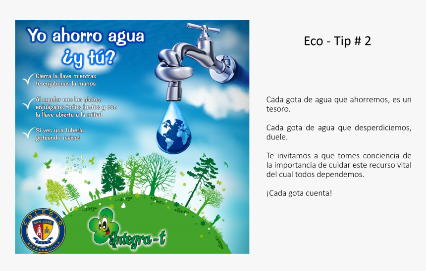 Transparent Llave Png - Eco Tips Ahorro De Agua, Png Download