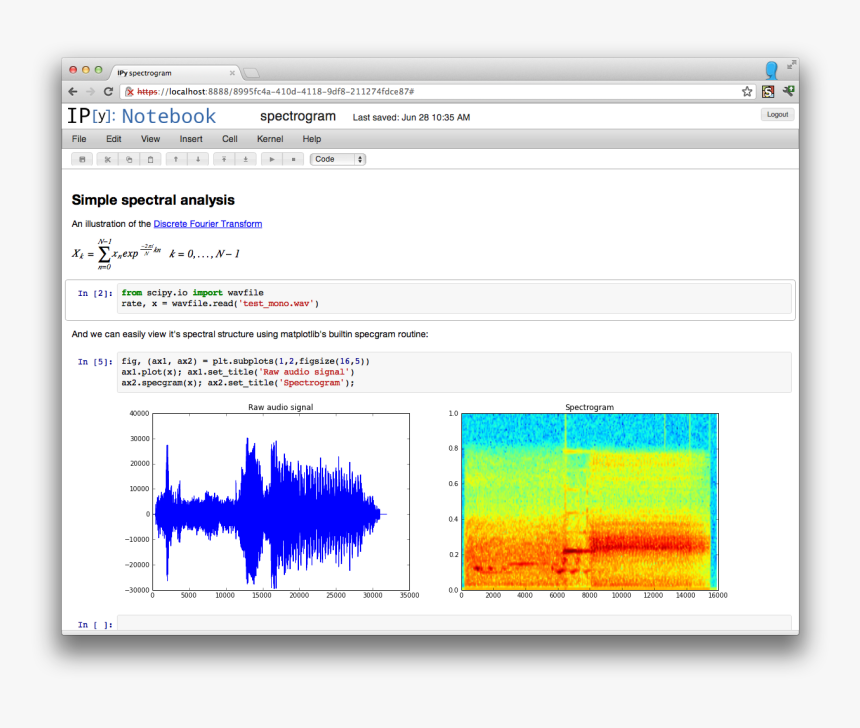 New User Interface For Notebook - Ipython Spectrogram, HD Png Download