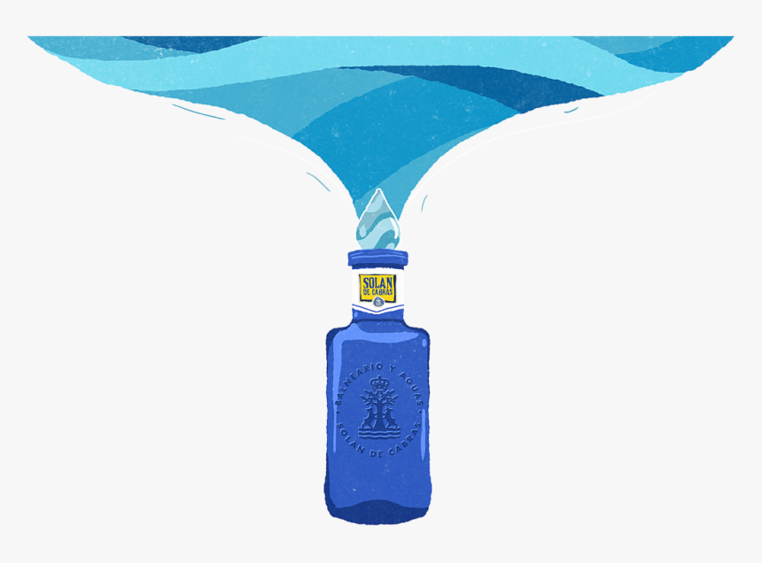 Una Gota De Agua Solán De Cabras Still - Glass Bottle, HD Png Download