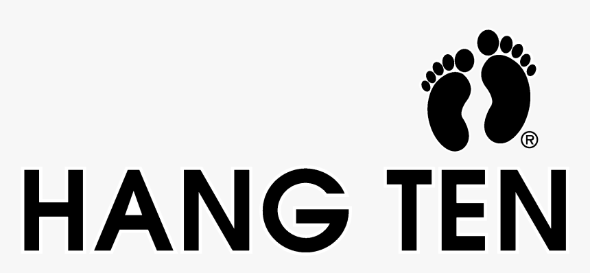 Hang Ten Logo Black And White - Hang Ten Logo Png, Transparent Png