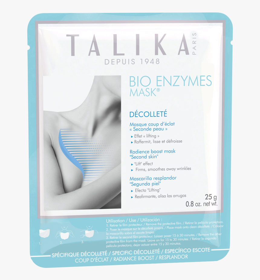 Bio Enzymes Mask Neckline - Talika Bio Enzymes Hydrating Mask, HD Png Download