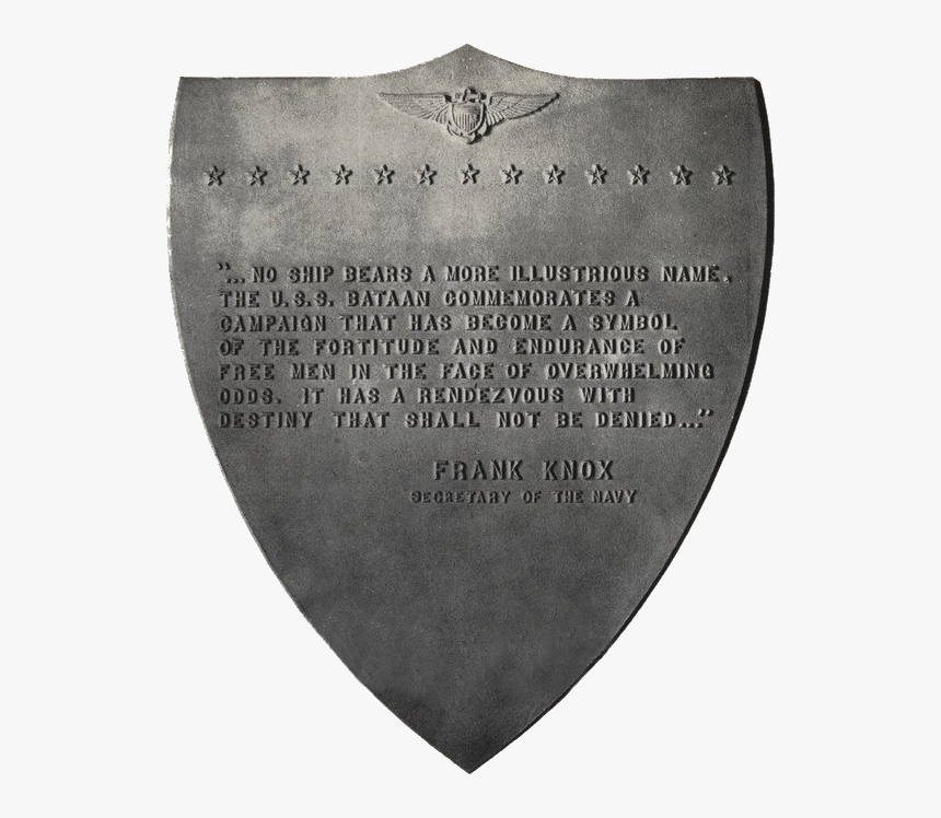 Uss Bataan Shield C1943 - Memorial, HD Png Download