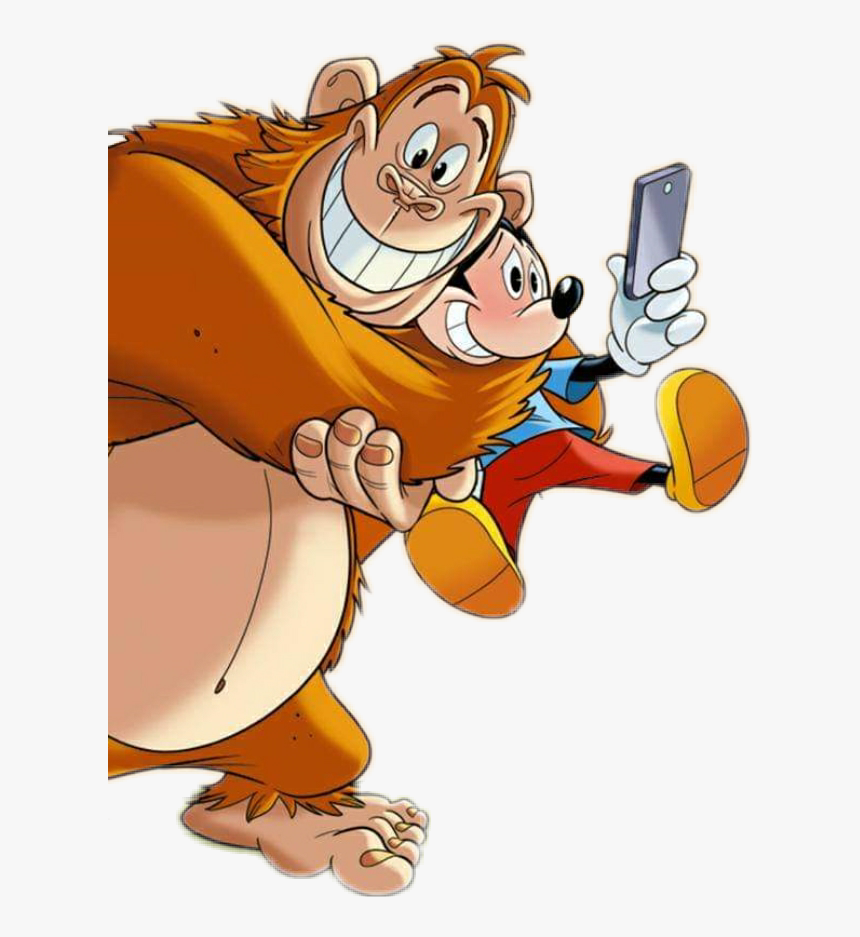 #gorilla #selfie#photo#hugs - Cartoon, HD Png Download