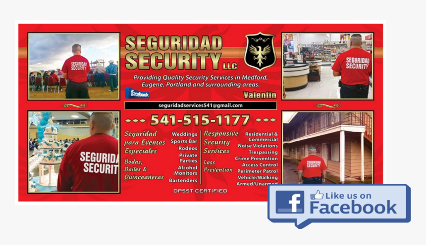 Seguridad Security Facebook Oregon - Flyer, HD Png Download