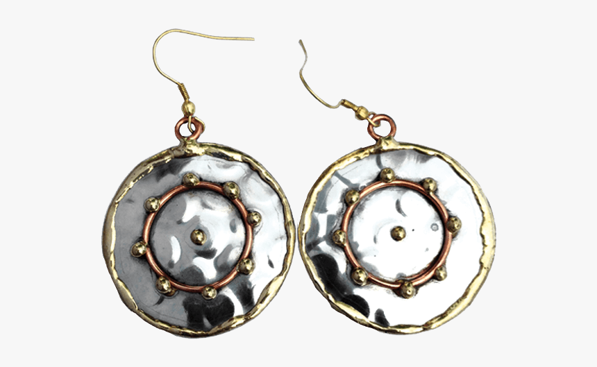 Mixed Metal Shield Earrings - Earrings, HD Png Download