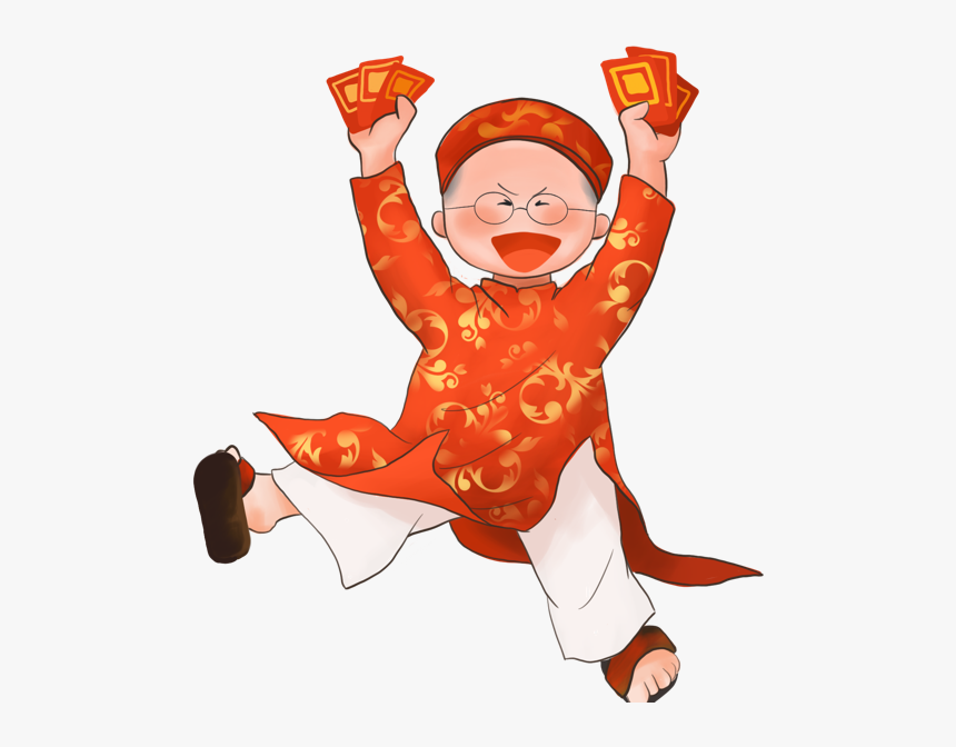 Park Hang-seo Illustrator - Ao Dai Ngay Tet Chibi, HD Png Download