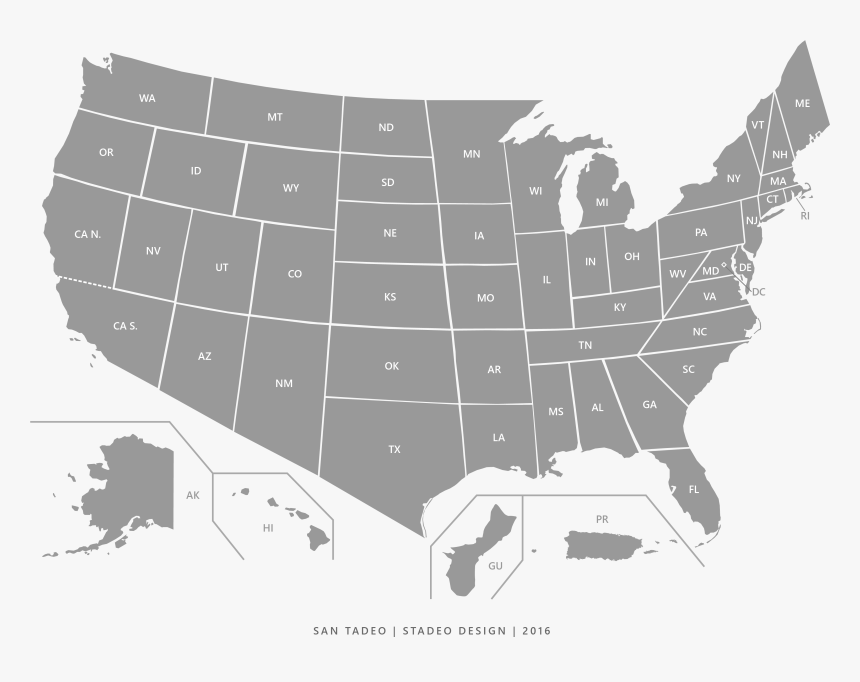 Corporal Punishment States , Png Download - Us Governors Map 2008, Transparent Png
