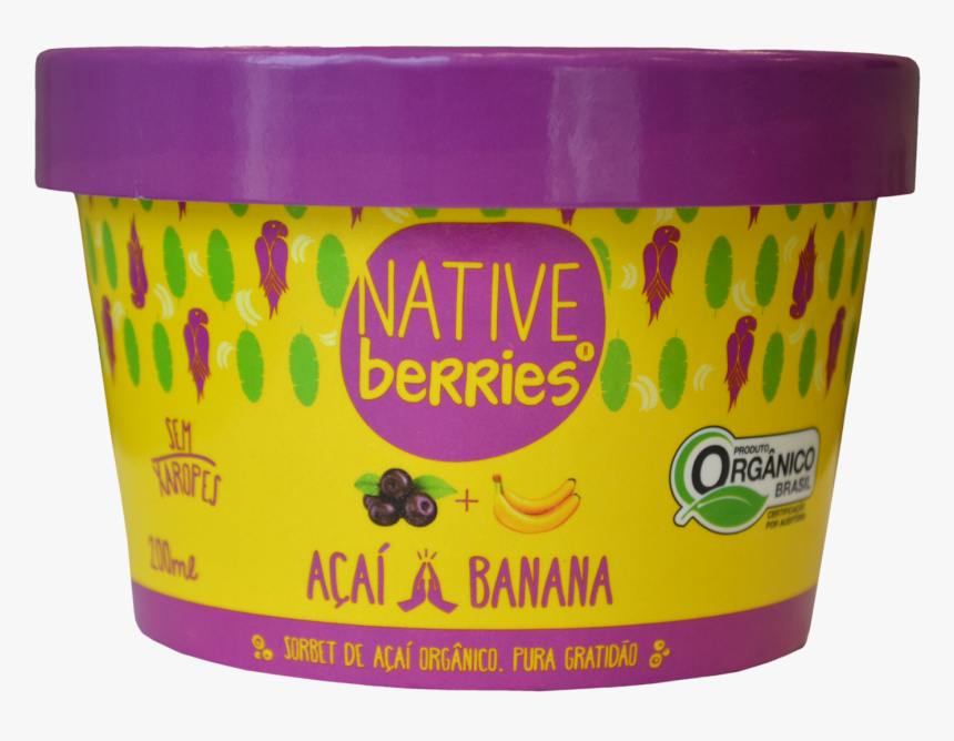 Açaí Com Banana / Acai W/ Banana - Native Org Frozen Acai W Banana 200ml, HD Png Download