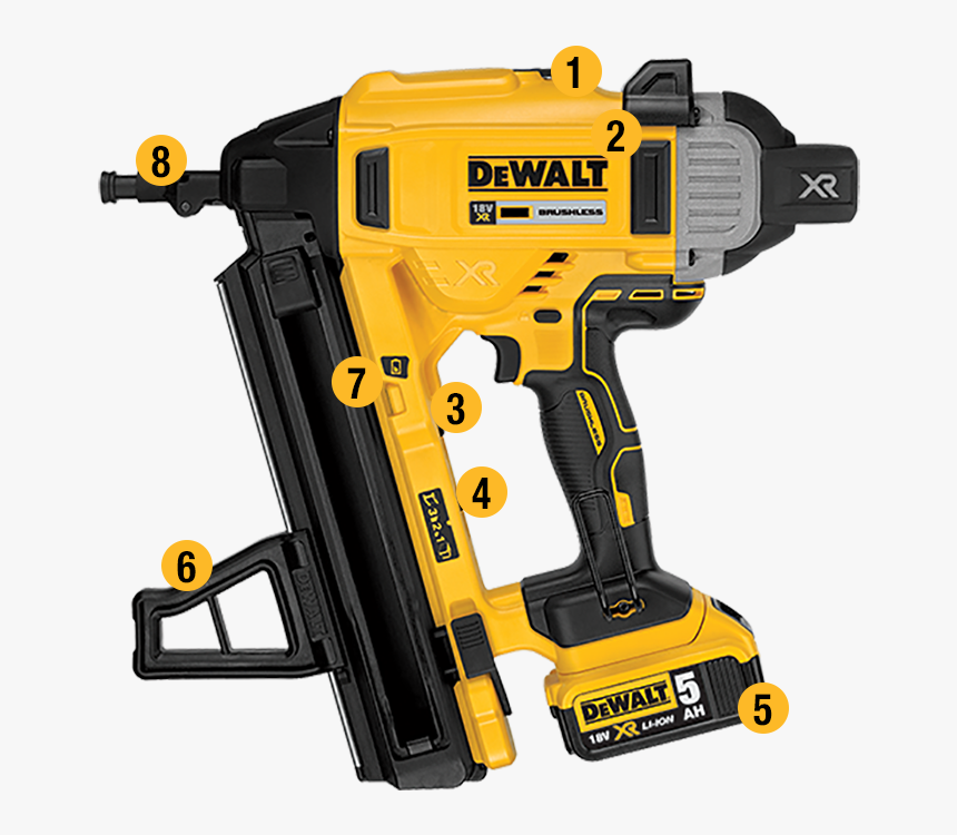 Dewalt Steel Nail Gun , Transparent Cartoons - Dewalt Concrete Nailer, HD Png Download