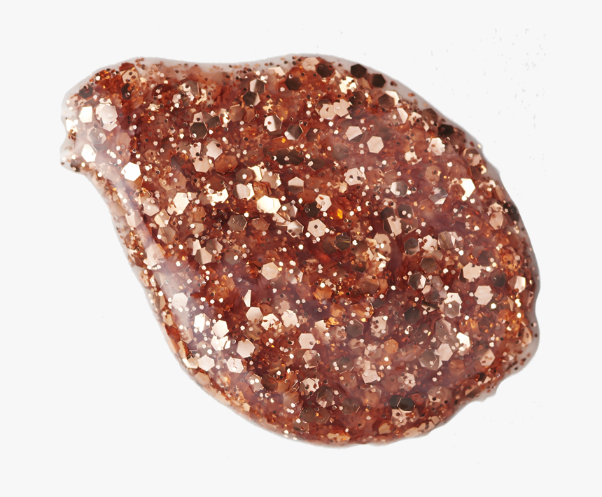 Rose Gold Glitter Nail Polish - Gold Nail Polish Spill Clipart, HD Png Download