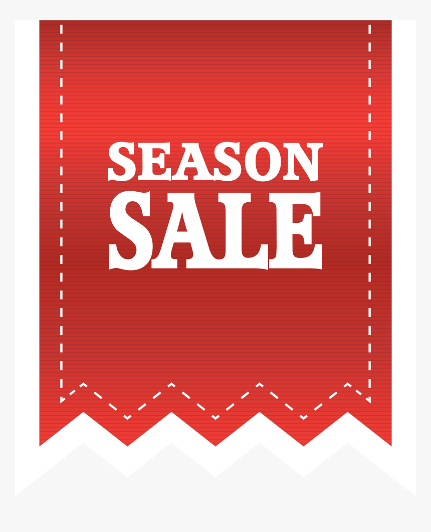 Red Season Sale Label Png Clipart Image - Red Tag Sale Png, Transparent Png